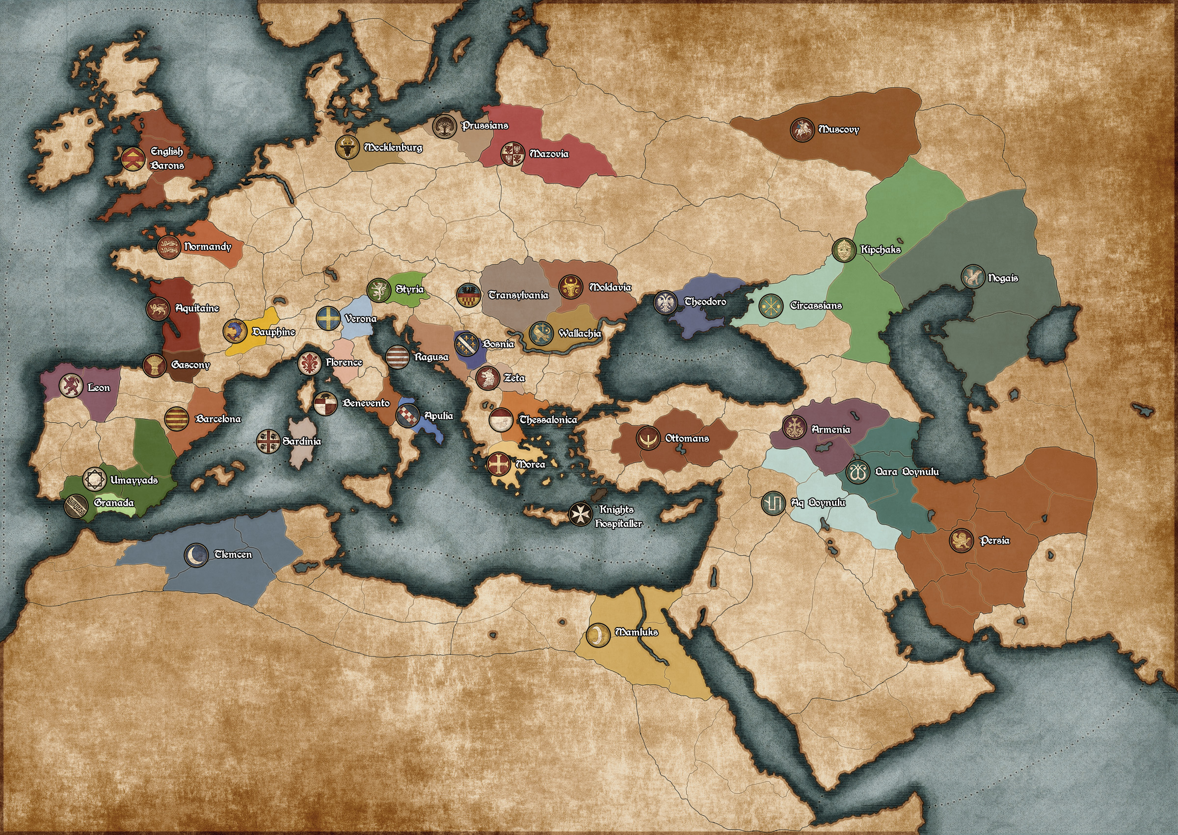 attila total war campaign map